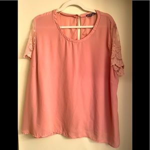 Charlotte Russe Lace Sleeve Blouse